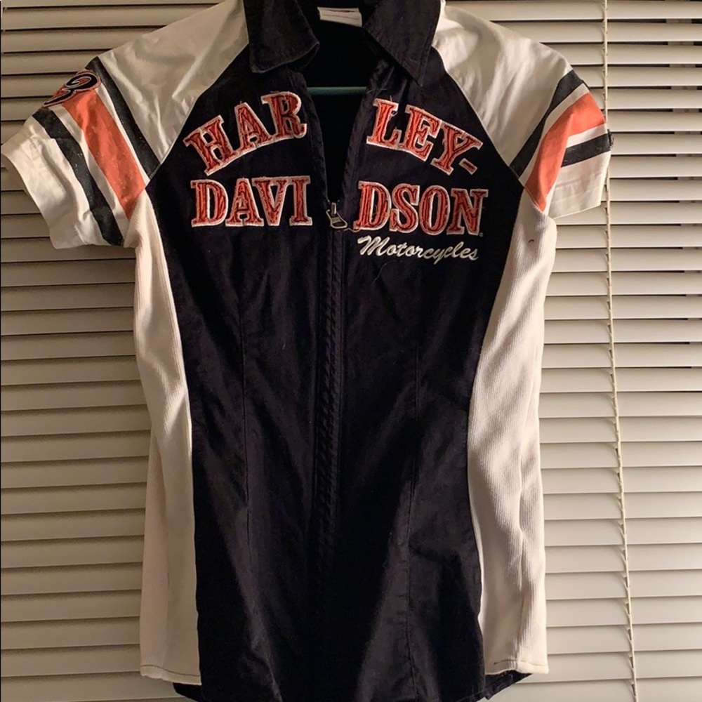 Vintage Harley Davidson Tee Zip-Up